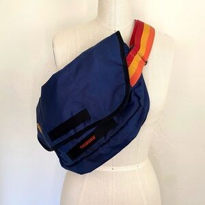 Timbuk2 Catapult Cycling Deep Blue Messenger Bag Orange Red Striped Strap